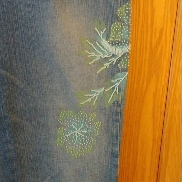 EUC VINTAGE Z Cavaricci Embellished Ankle Jeans - Picture 4 of 11